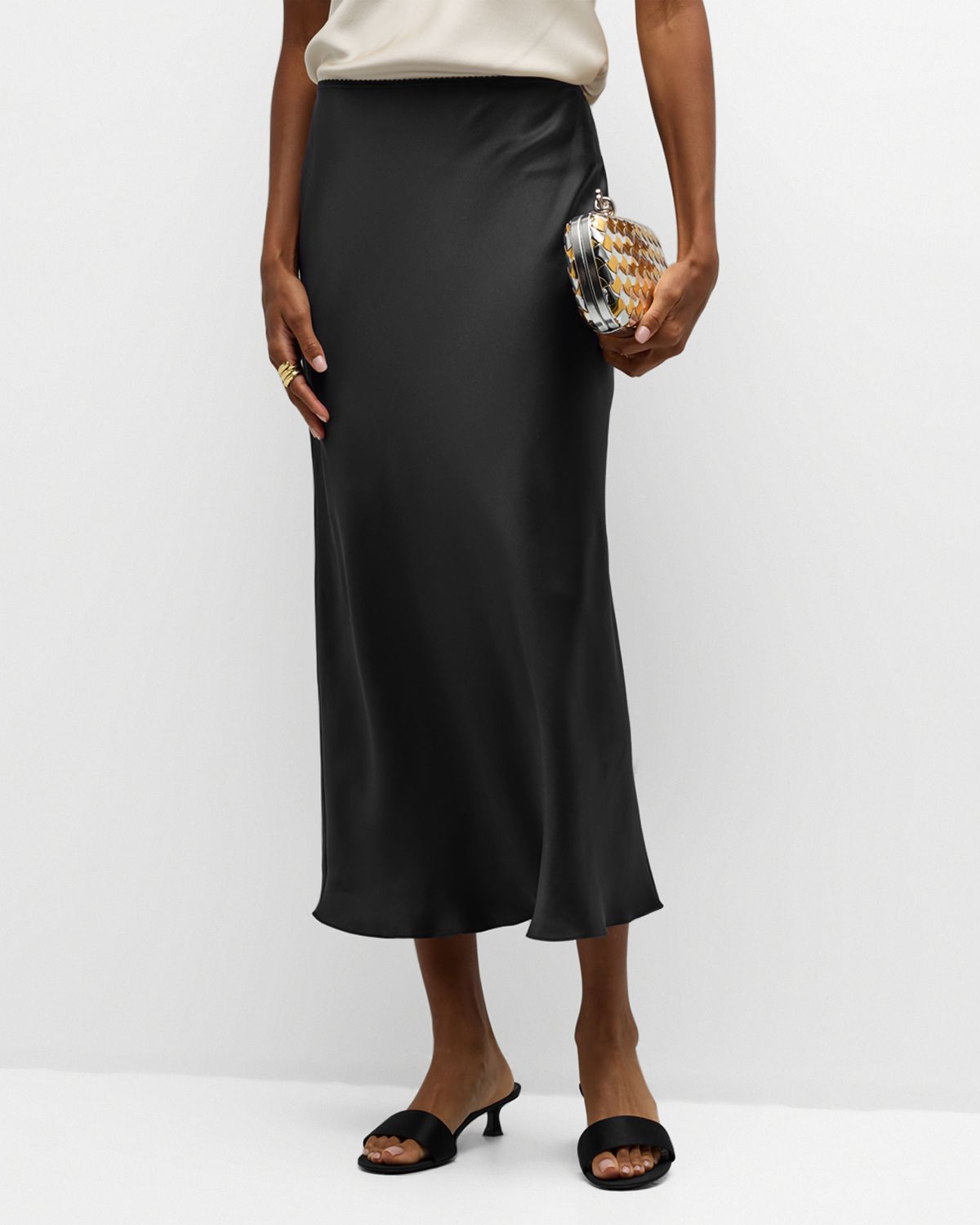 Sablyn Miranda Silk Midi Skirt