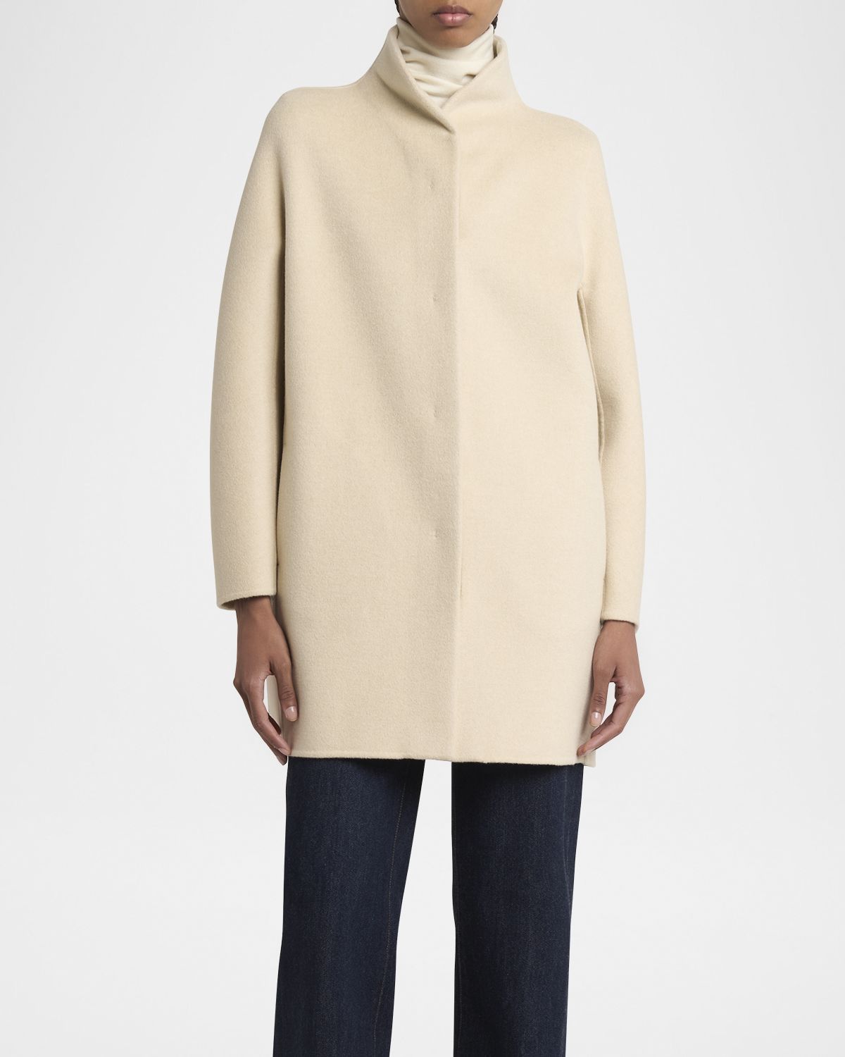Loro Piana Scotty Double Baby Cashmere Single-Breasted Coat
