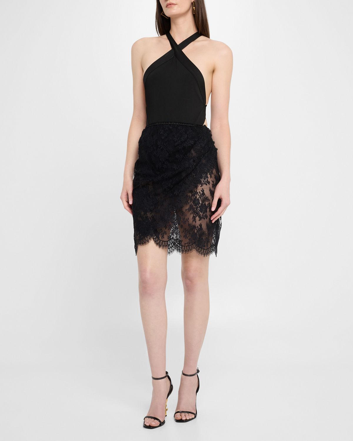 Saint Laurent Lace Wrap Skirt