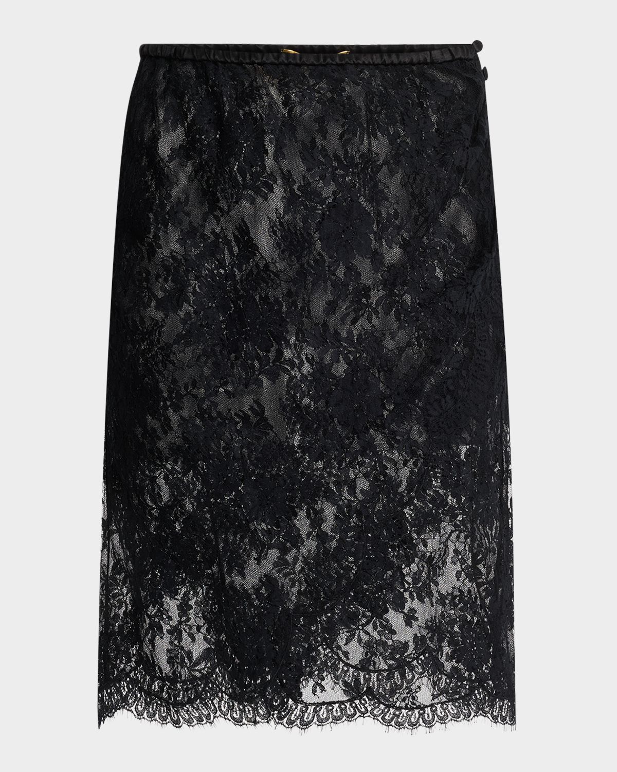 Saint Laurent Lace Wrap Skirt