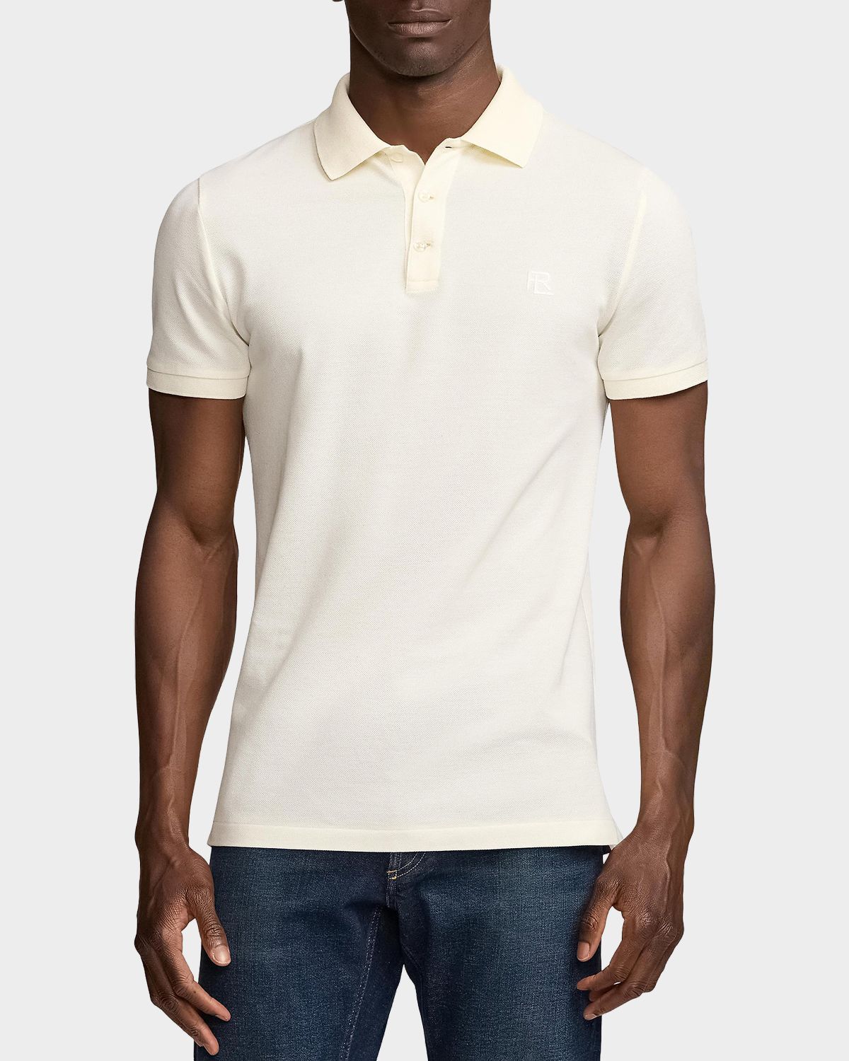 Ralph Lauren Purple Label Men 's RL Pique Polo Shirt | Thumbnail 4