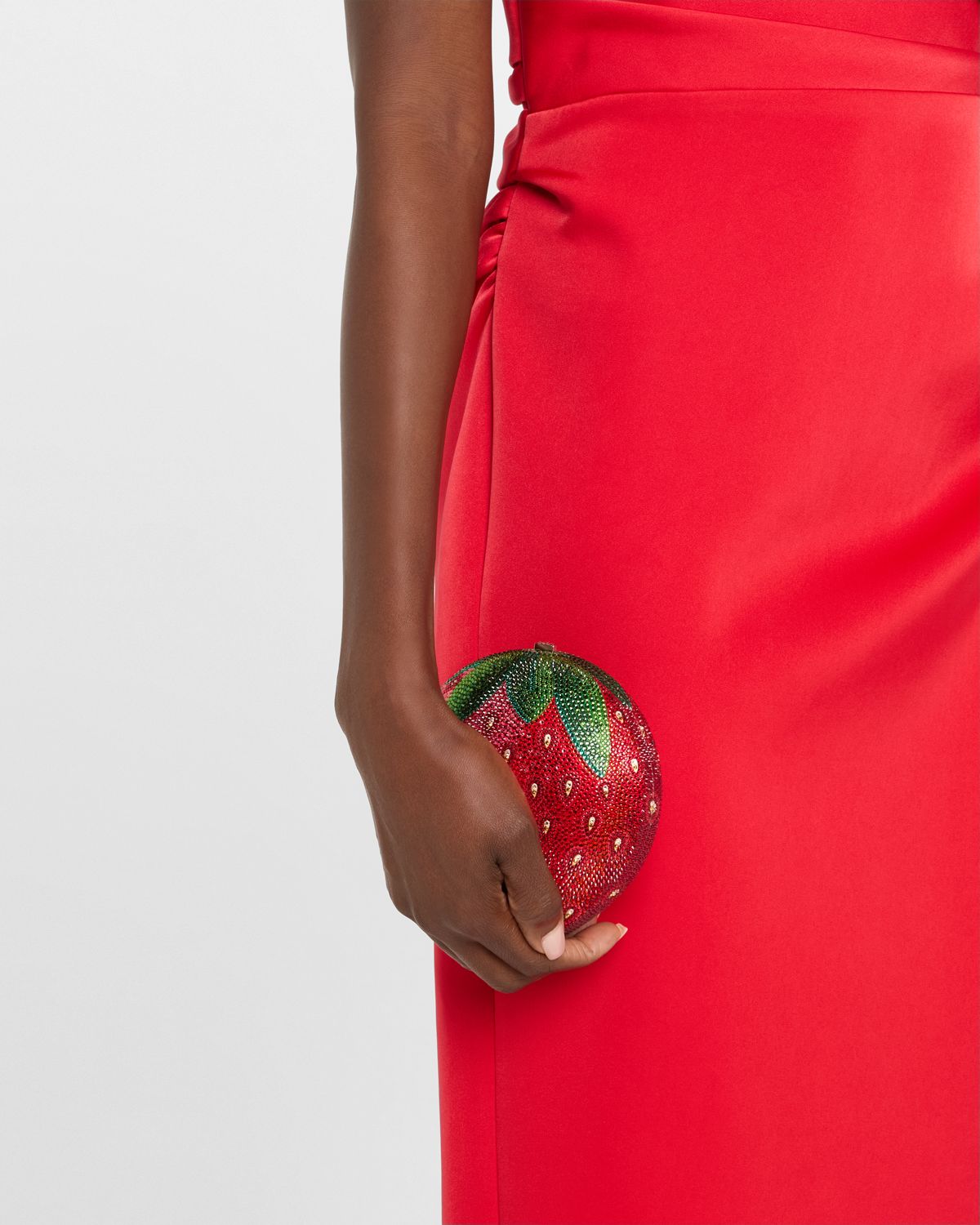 Judith Leiber Couture Strawberry Crystal Top-Handle Bag