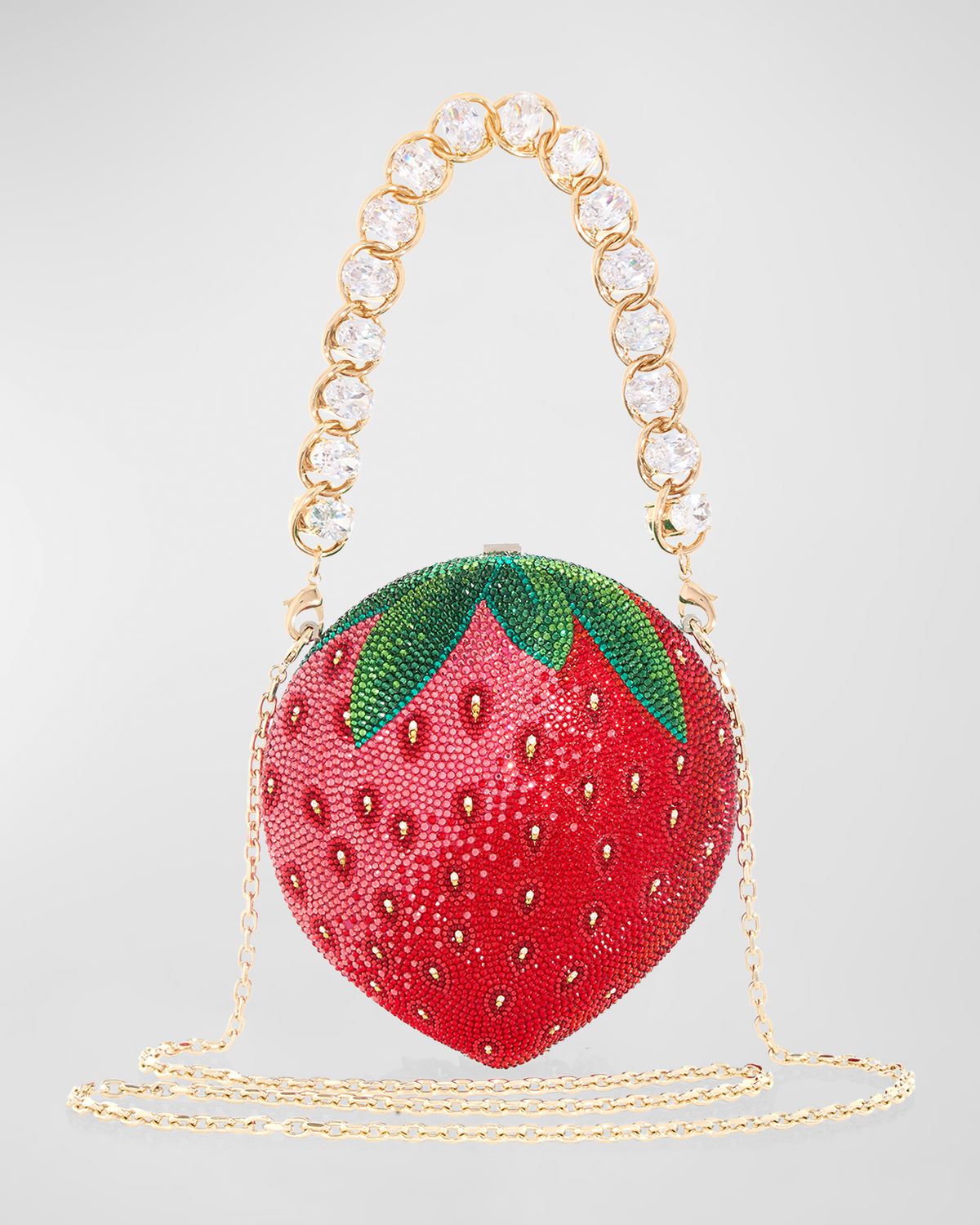 Judith Leiber Couture Strawberry Crystal Top-Handle Bag