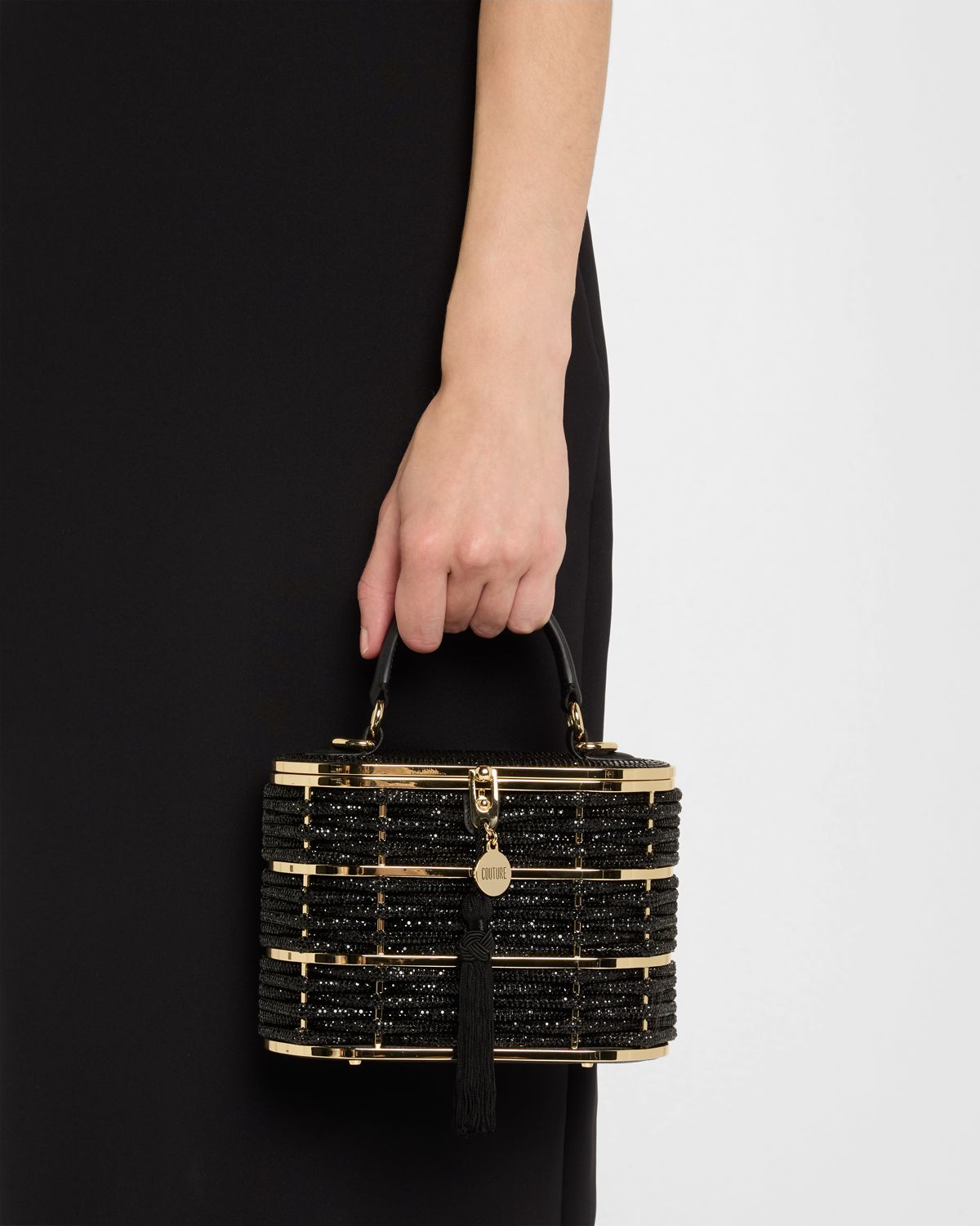 Judith Leiber Couture Willow Woven Crystal Basket Top-Handle Bag