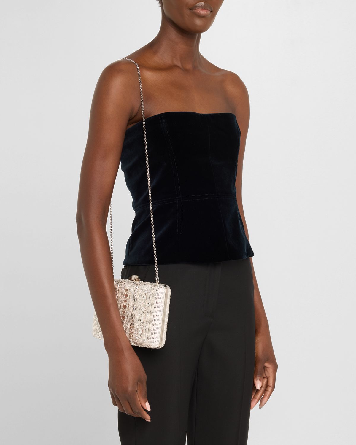 Judith Leiber Couture Radiant Jewel Crystal Slim Clutch Bag