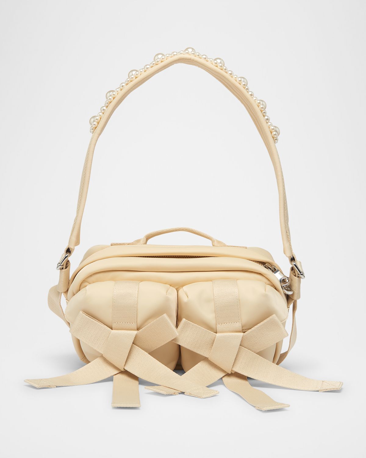 Simone Rocha Utility Bow Pearly Pochette Shoulder Bag