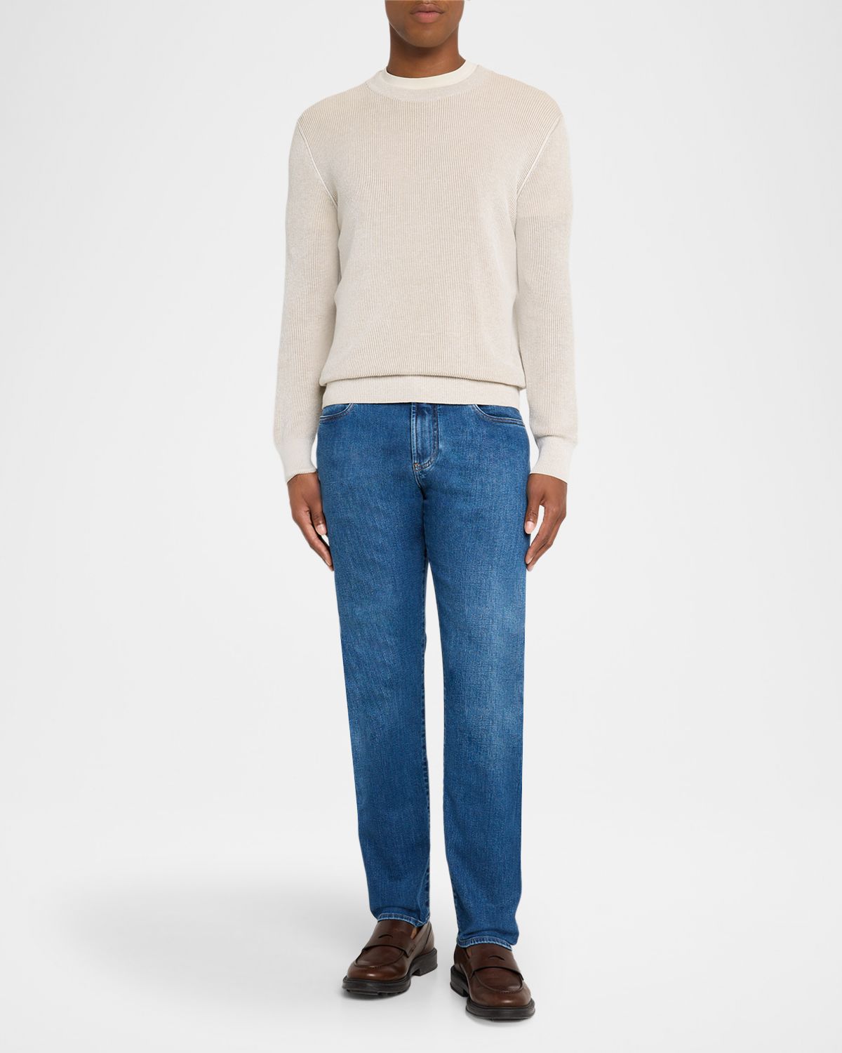 Loro Piana Men's Quarona Kurashiki Slim Denim Trousers