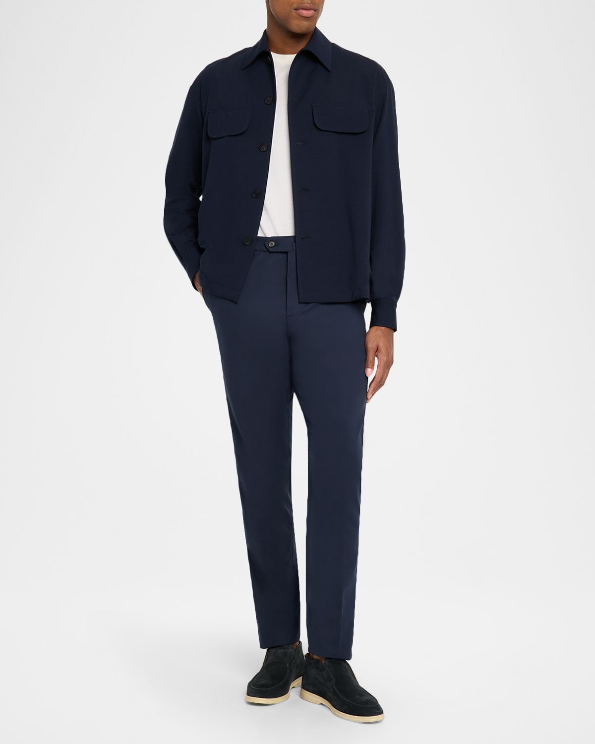 Loro Piana Men 's Carlo Hyannis Straight Cotton Trousers
