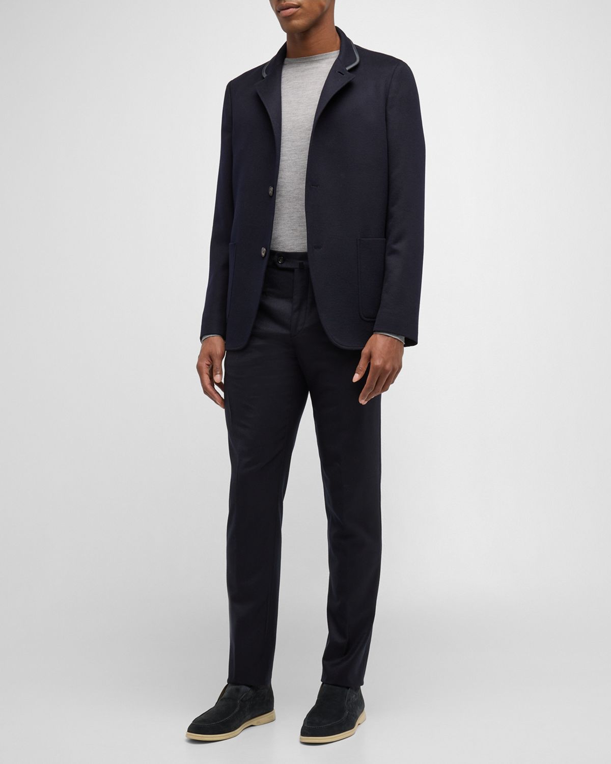 Loro Piana Men 's Carlo Cashmere Flannel Trousers