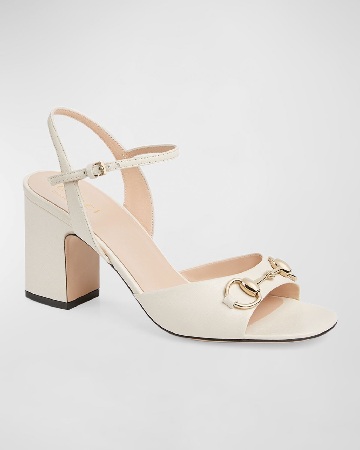 Gucci Lady Horsebit Leather Sandals