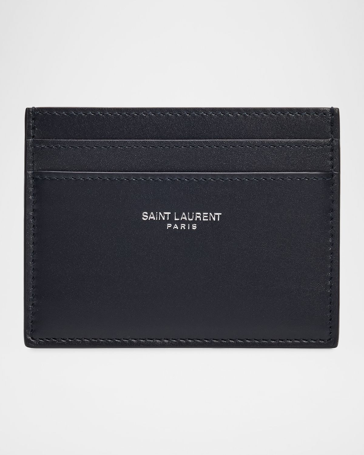 Saint Laurent Men 's Card Case in Smooth Leather