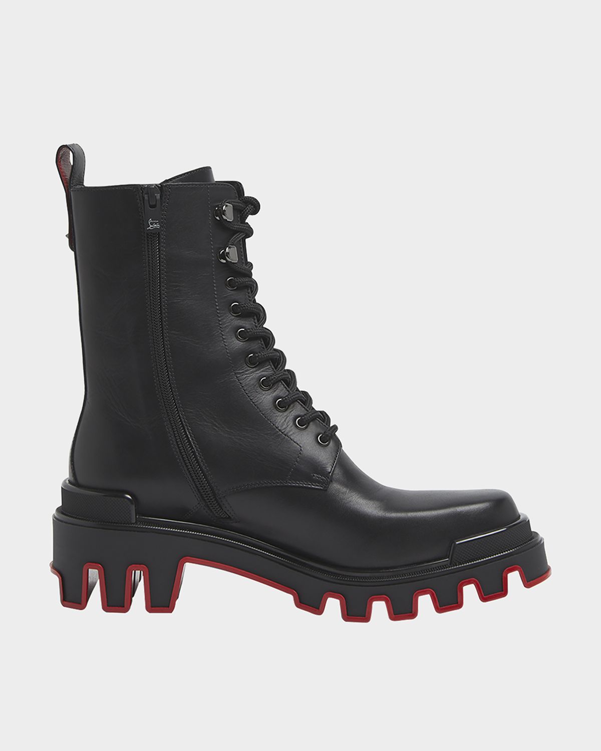 Christian Louboutin Men 's Trott Dune Lugged Leather Combat Boots