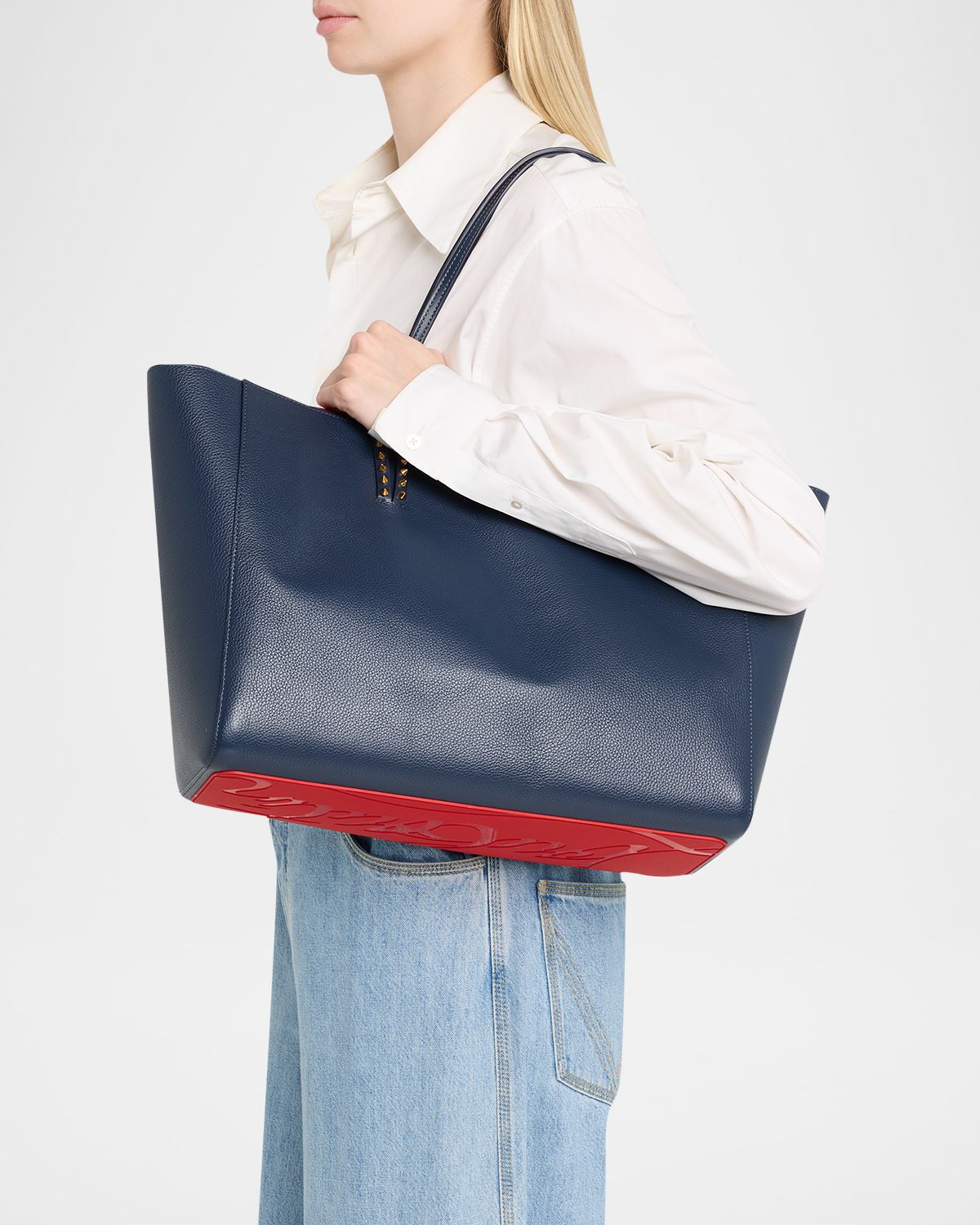 Christian Louboutin Cabata Soft Large Tote Bag in Grained Leather | Thumbnail 6