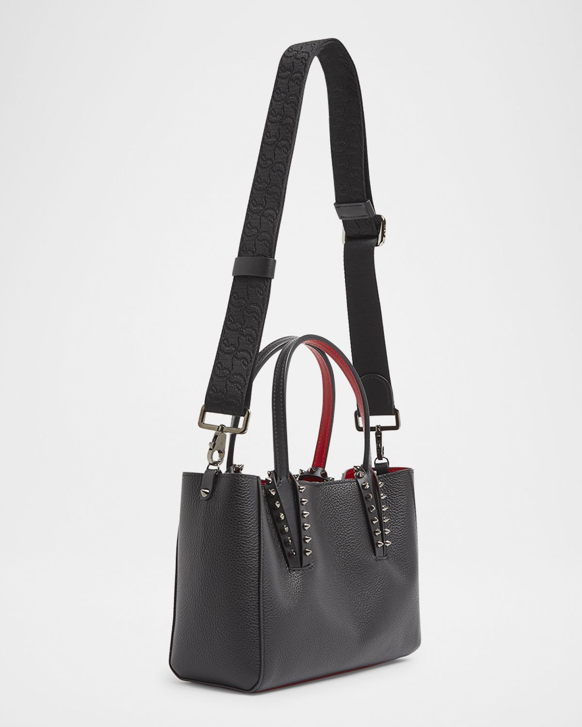 Christian Louboutin Cabata Soft East-West Mini Shoulder Bag in Grained Leather