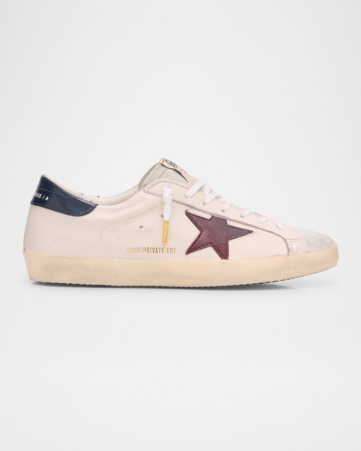 Golden Goose Men 's Super-Star Leather and Suede Low-Top Sneakers