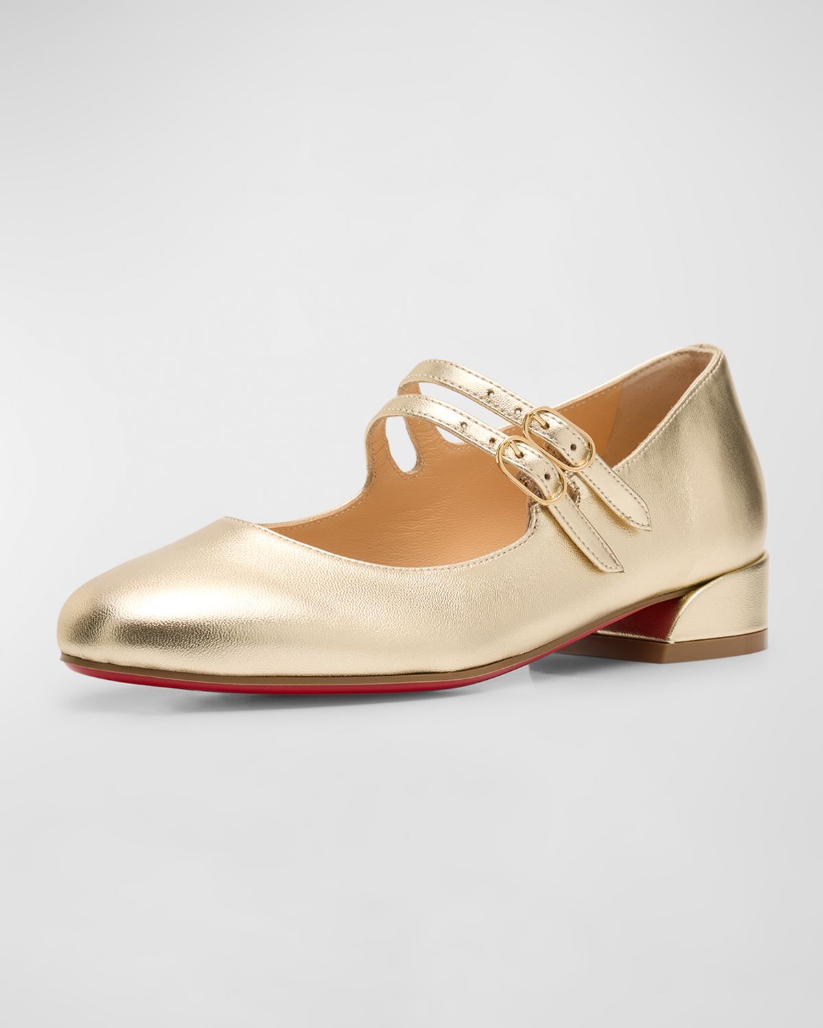 Christian Louboutin Girl 's Jane Patent Leather Ballerina Shoes, Toddlers/Kid