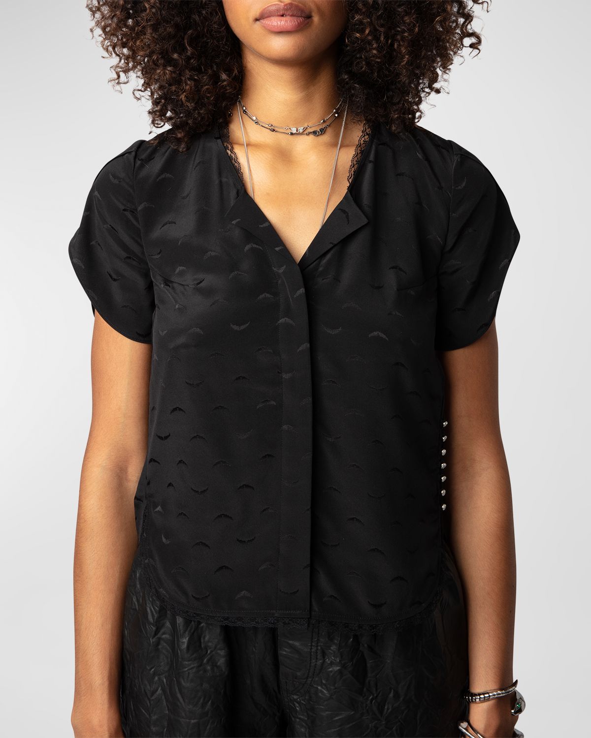 Zadig & Voltaire Tiffiny Short-Sleeve Top