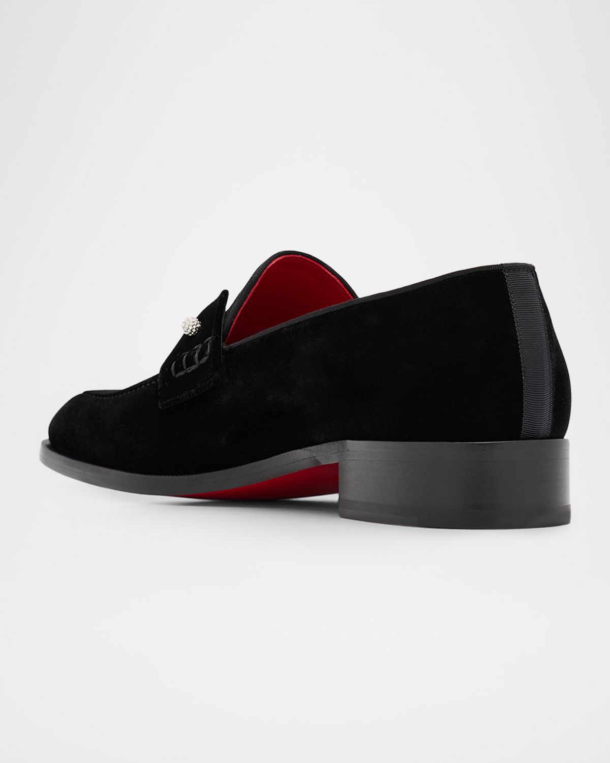 Christian Louboutin Men 's Chambelimoc Night Strass Velvet Loafers | Thumbnail 5 Christian Louboutin Men 's Chambelimoc Night Strass Velvet Loafers | Thumbnail 5