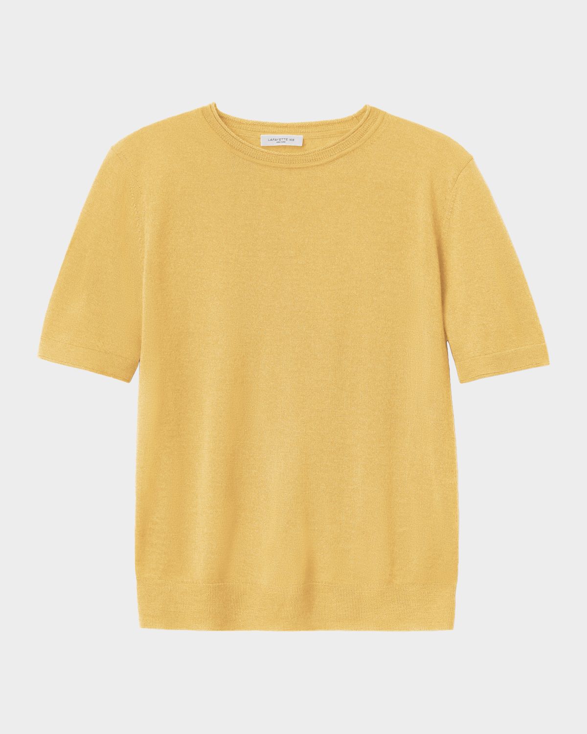 Lafayette 148 New York Crewneck Cashmere Rib Knit Sweater