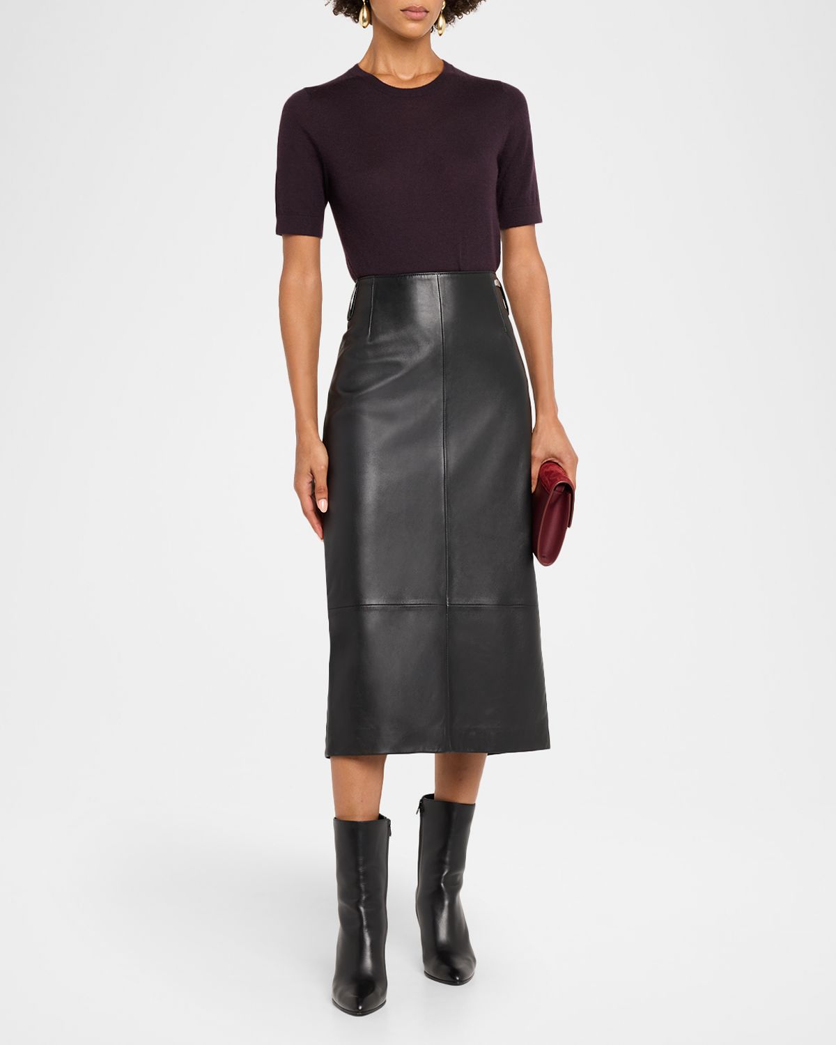 Neiman Marcus Cashmere Collection Superfine Cashmere Crop Sweater