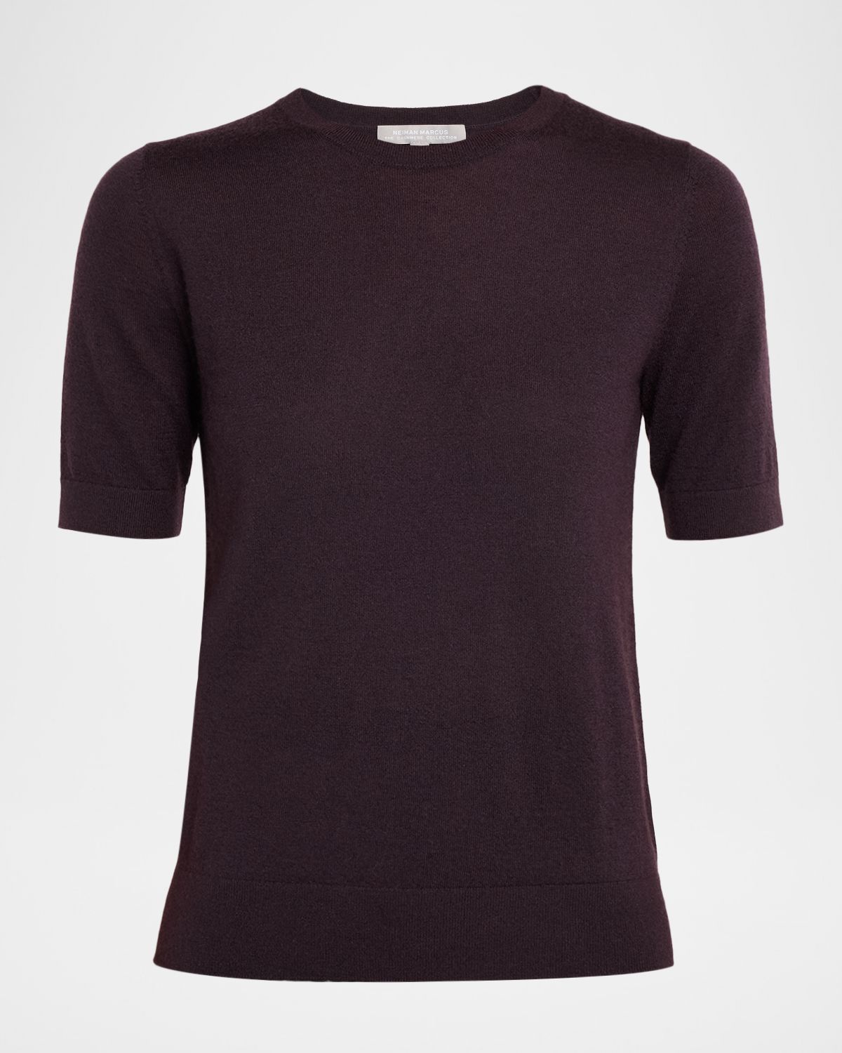 Neiman Marcus Cashmere Collection Superfine Cashmere Crop Sweater
