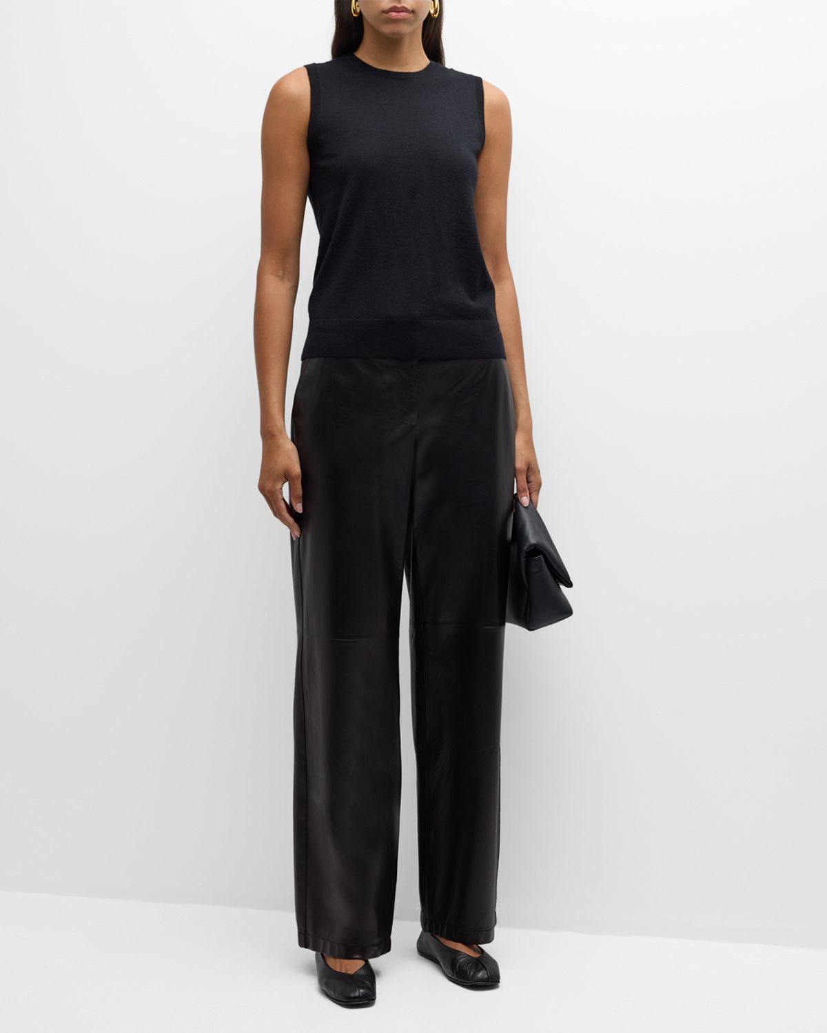 Neiman Marcus Cashmere Collection Superfine Cashmere Sleeveless Shell