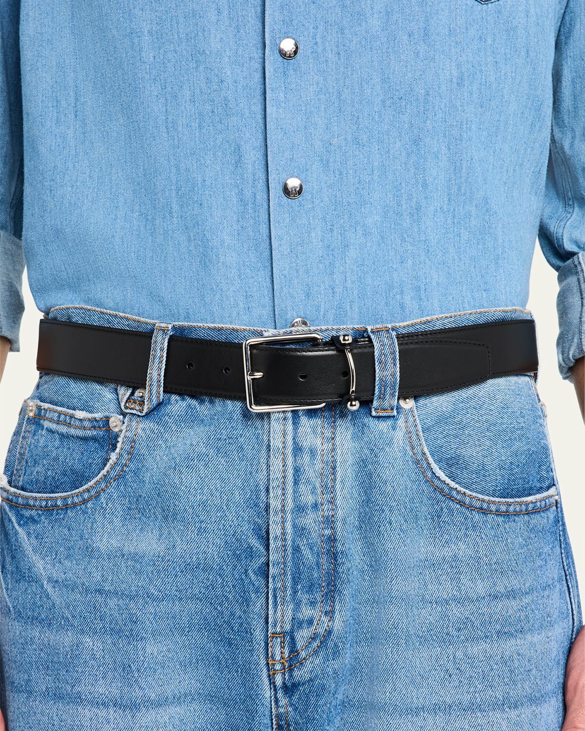 Christian Louboutin Men 's Chambeliss Leather Belt