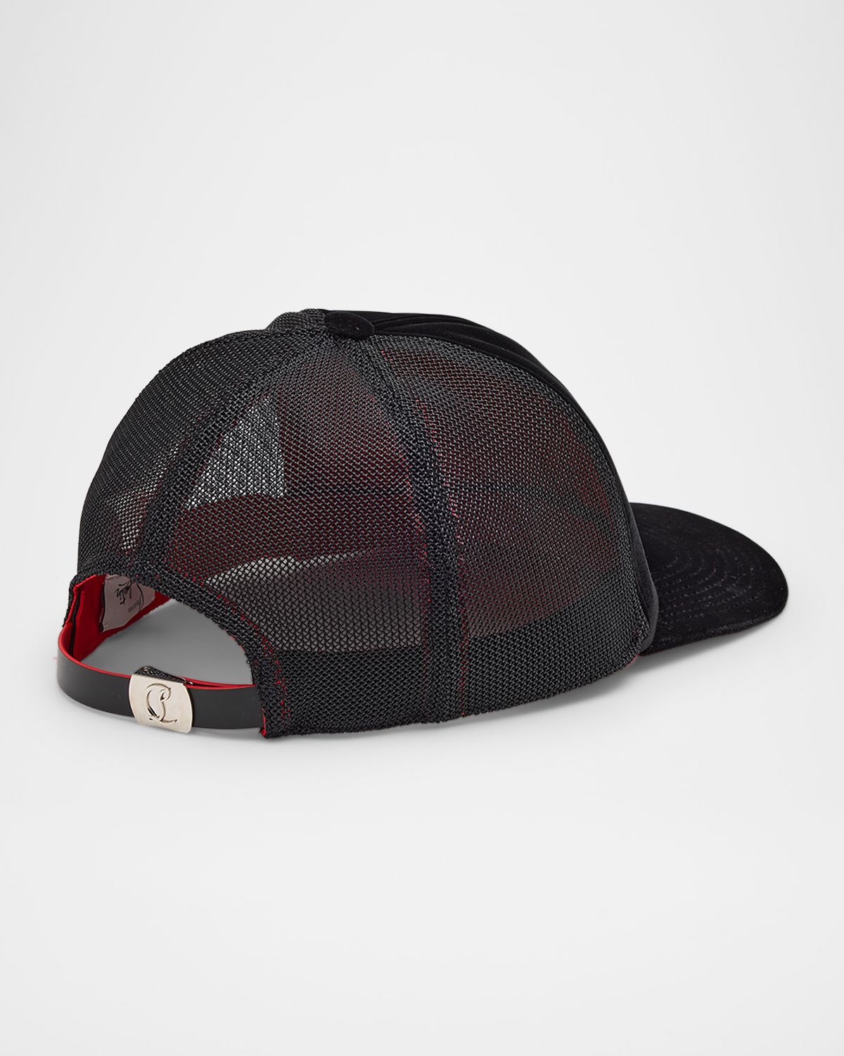 Christian Louboutin Men 's Aliochitto Velvet Trucker Hat