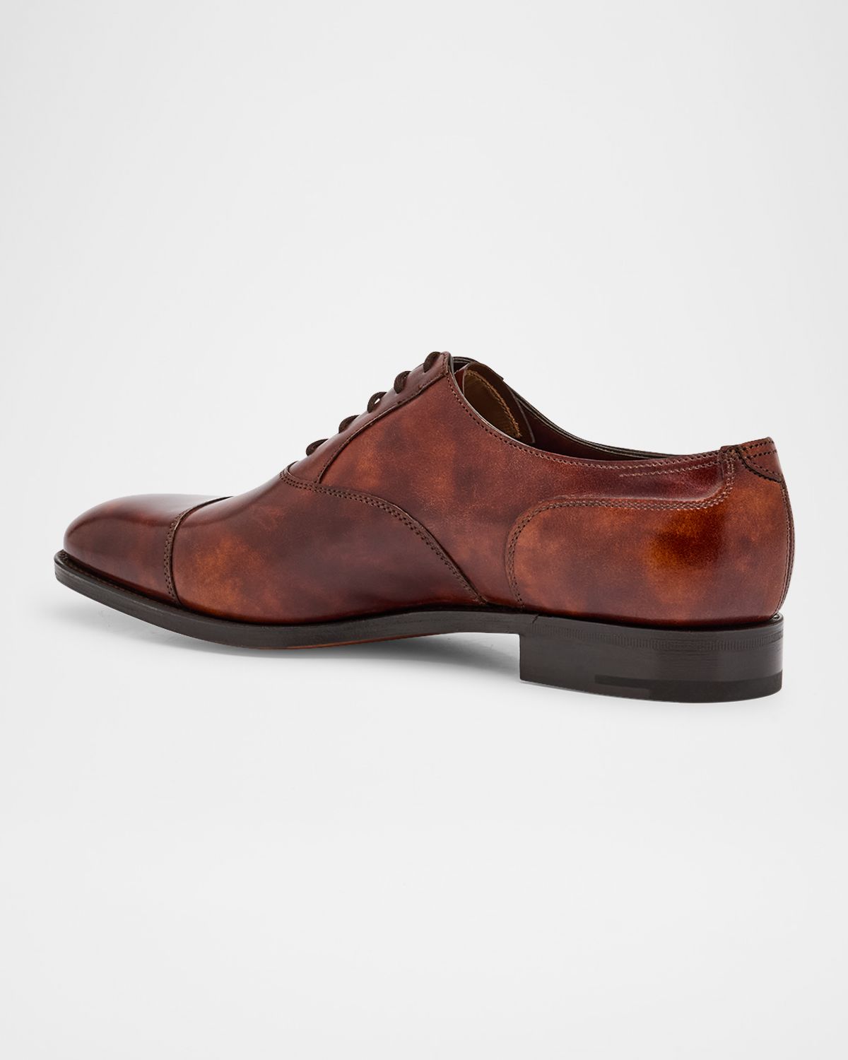 John Lobb Men 's Taunton Cap Toe Leather Oxfords