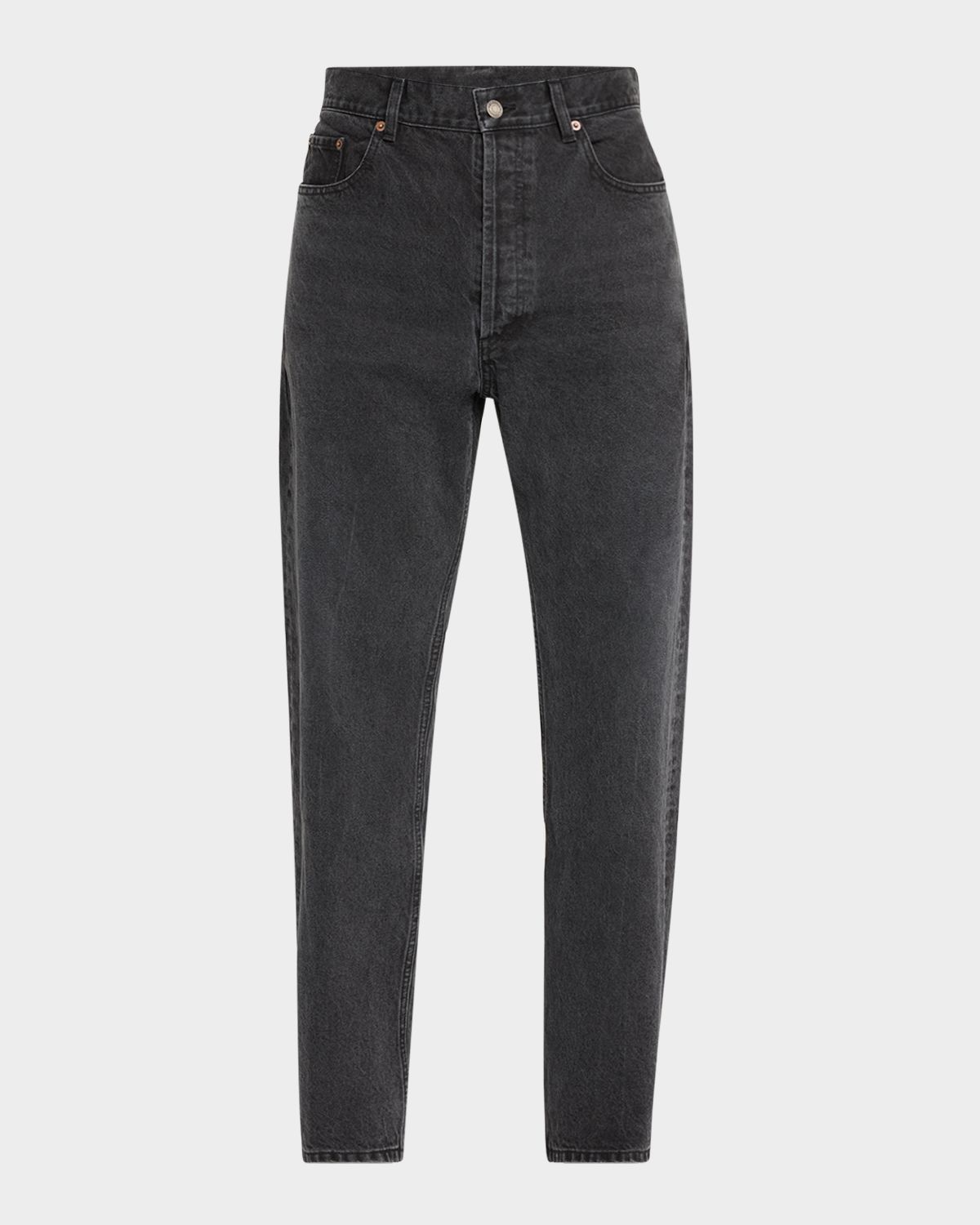 Saint Laurent Men 's Loose-Fit Faded Denim Jeans | Thumbnail 6 Saint Laurent Men 's Loose-Fit Faded Denim Jeans | Thumbnail 6