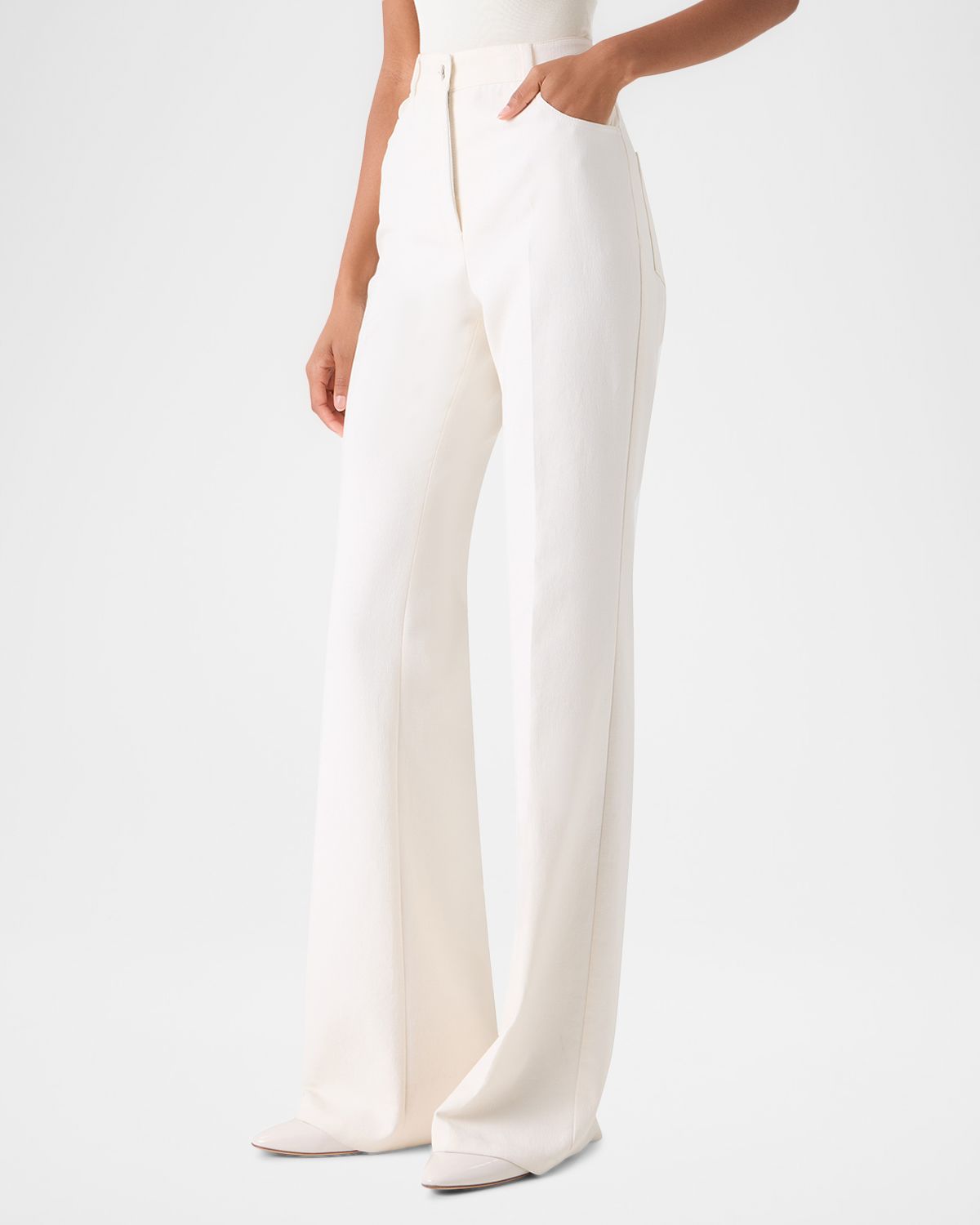 Akris Farid Bootcut Stretch Double Face Pants