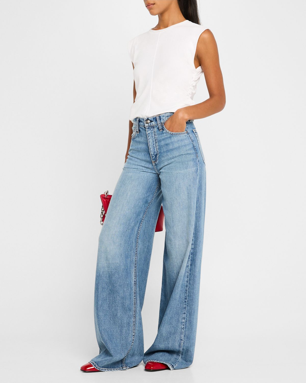 Rag & Bone Featherweight Sofie High-Rise Wide Jeans