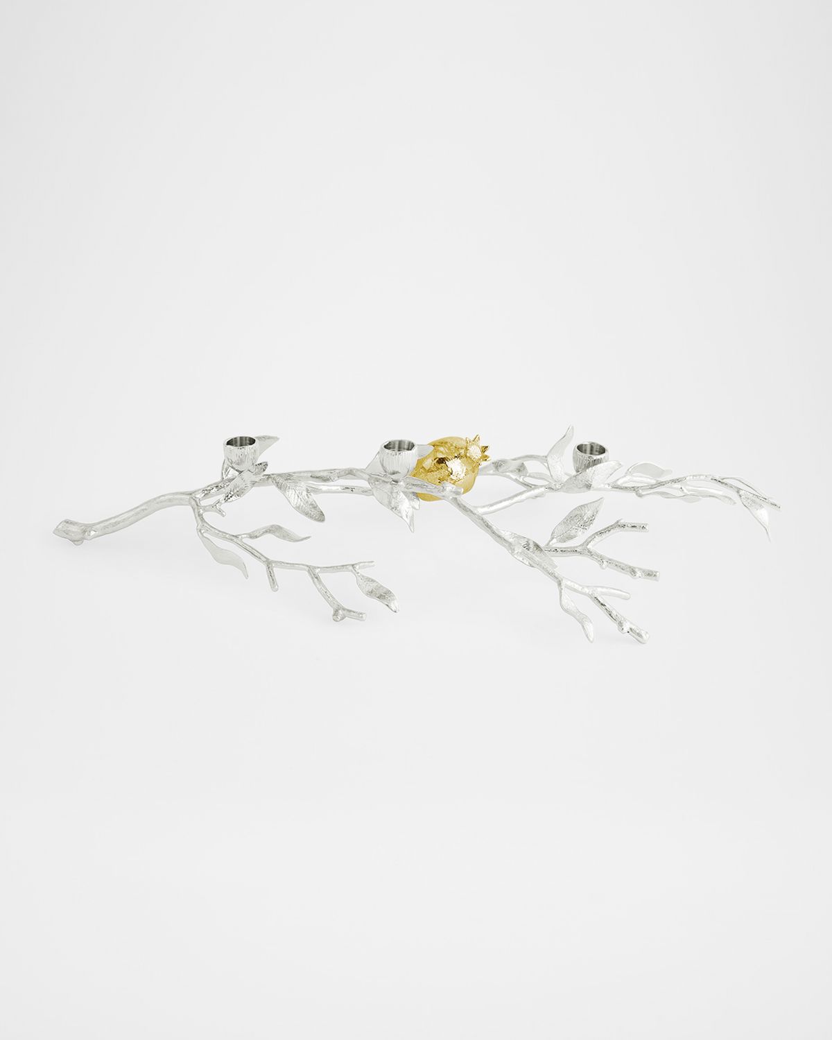 Michael Aram Pomegranate Silver & Gold Low Candleholders