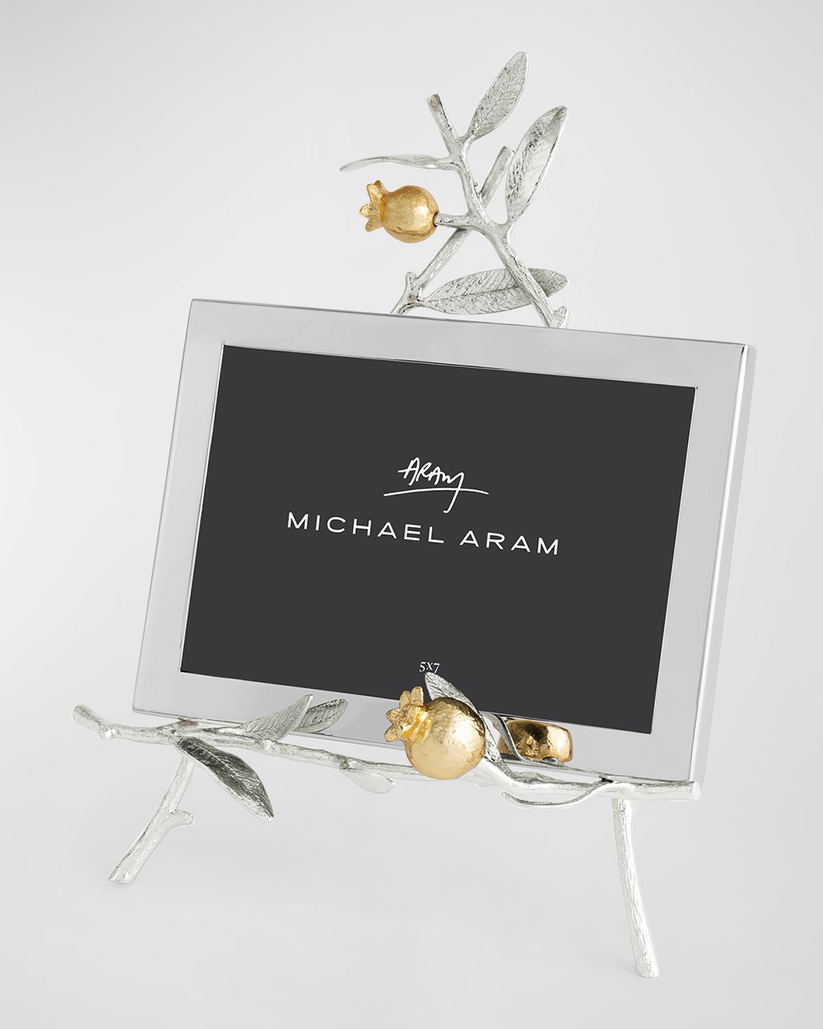 Michael Aram Pomegranate Silver & Gold Easel Picture Frame, 5" x 7"