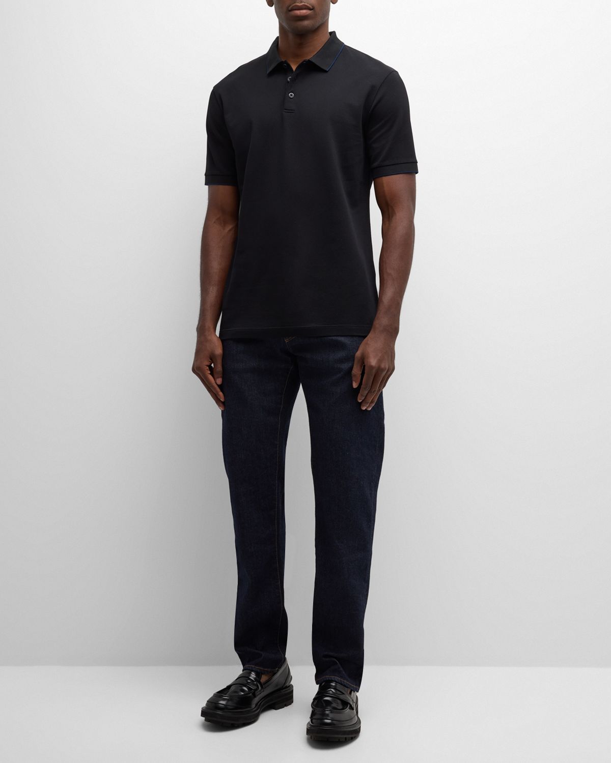 Giorgio Armani Men 's Tipped Polo Shirt