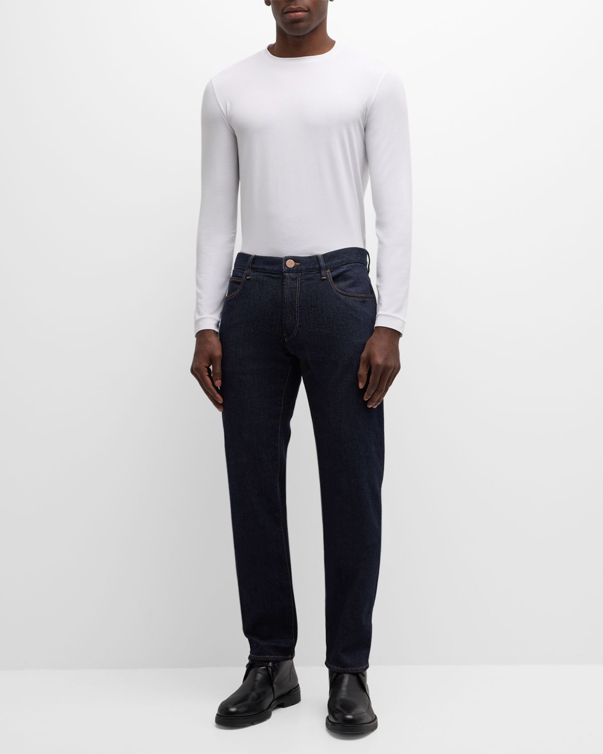 Giorgio Armani Men 's Solid Cotton T-Shirt