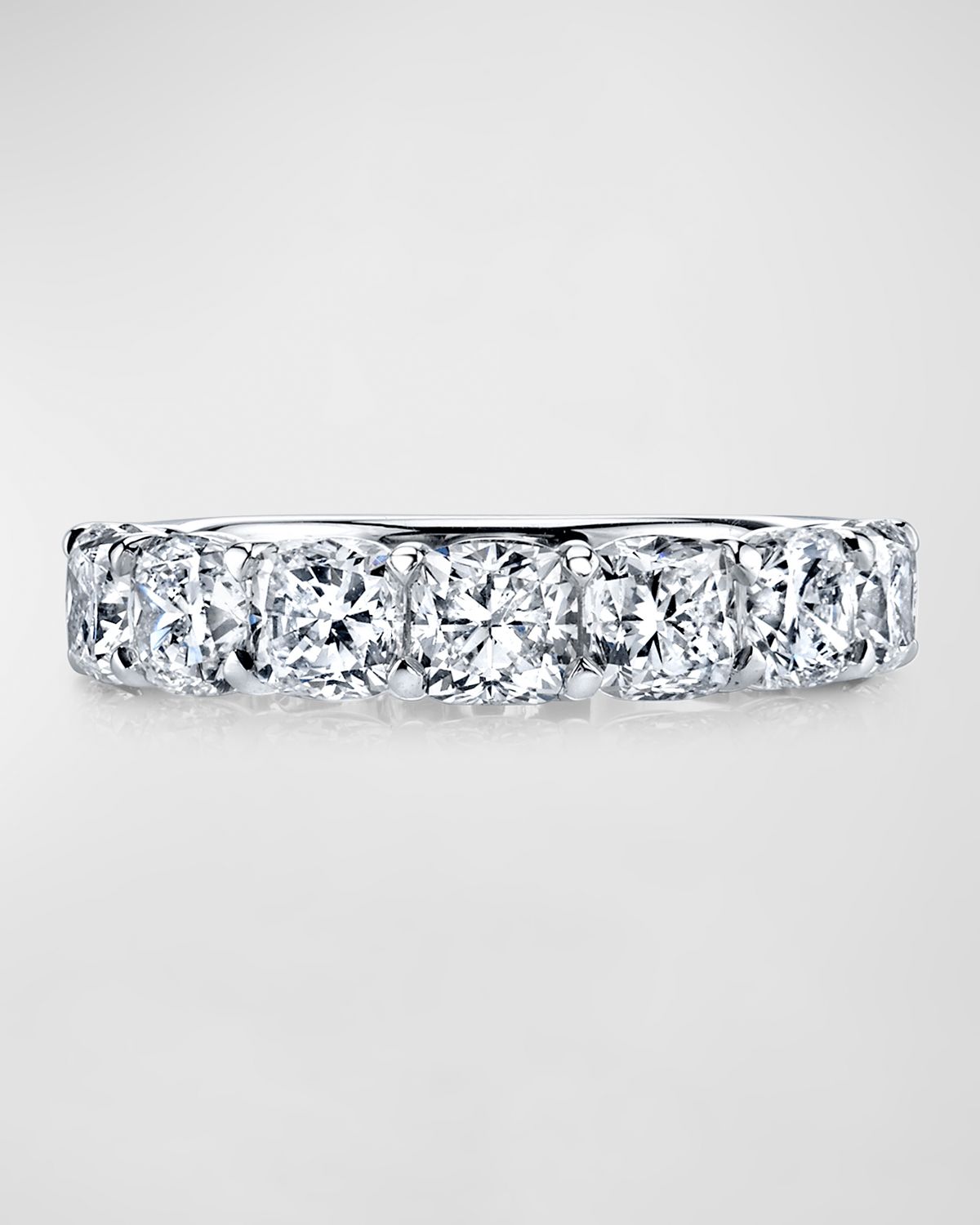 Neiman Marcus Diamonds Platinum 7 Stone Band with Emerald Cut Diamonds, 2.80ct