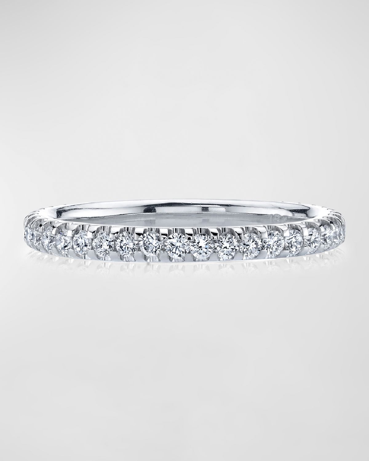Neiman Marcus Diamonds Platinum Eternity Comfort Fit Band with U Prong Set Round Cut Diamonds, 0.50ct