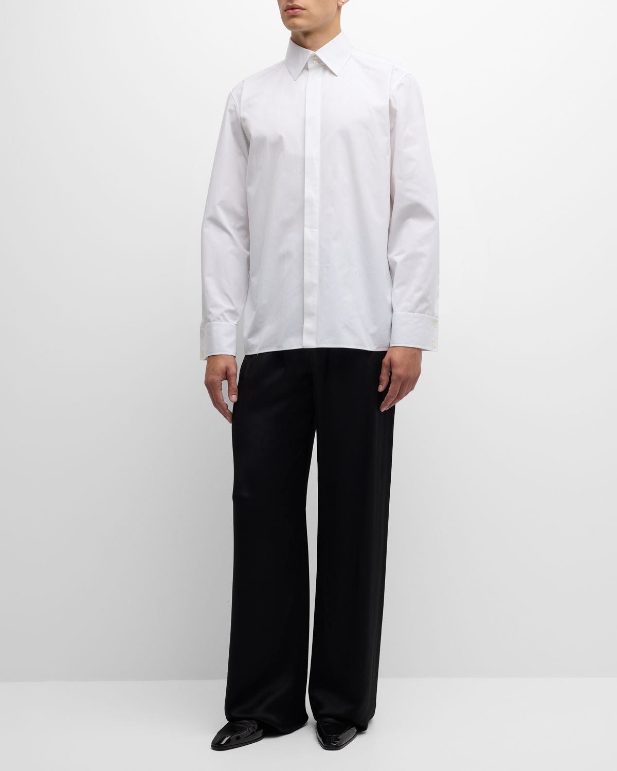 Saint Laurent Men 's Poplin Dress Shirt