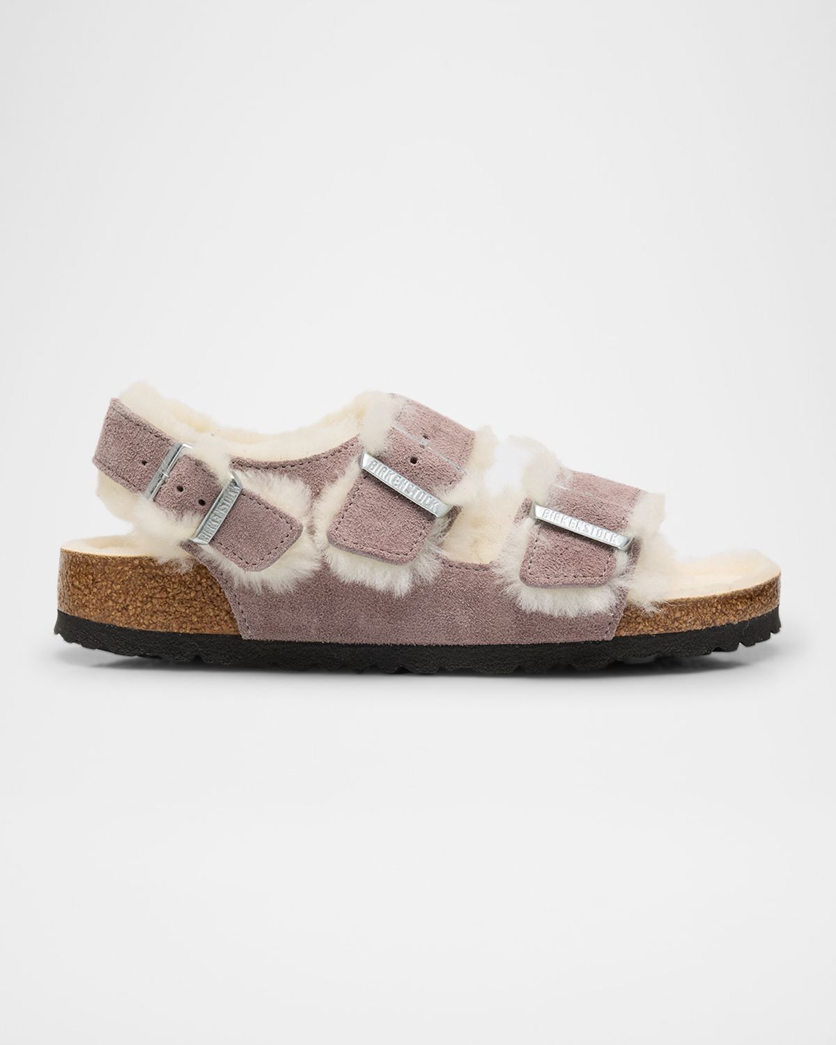 BIRKENSTOCK Milano Suede Shearling Slingback Sandals
