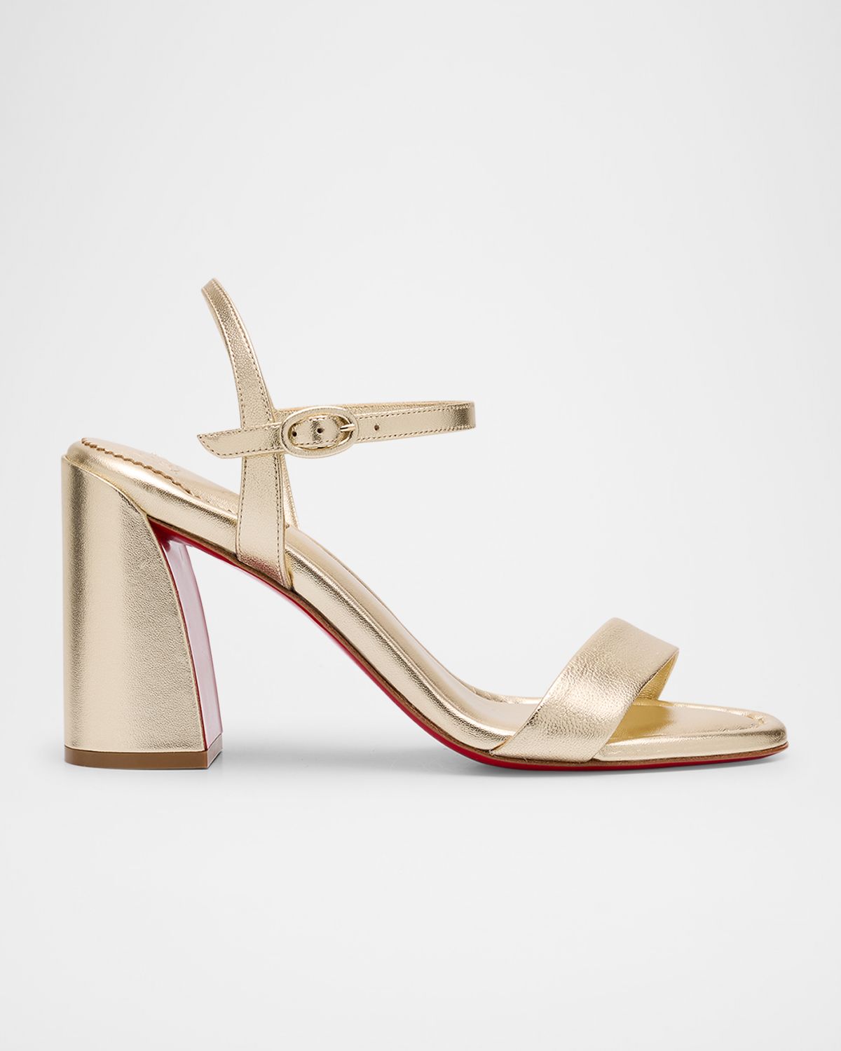 Christian Louboutin 85mm Miss Jane Metallic Ankle-Strap Sandals | Thumbnail 7