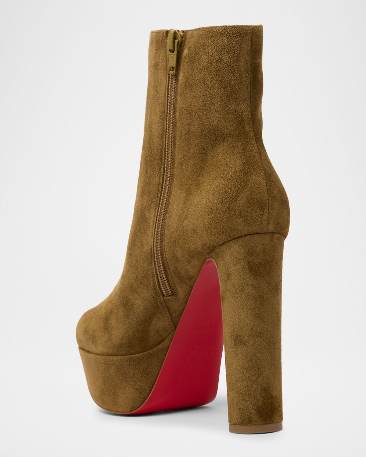 Christian Louboutin 55mm Loo Suede Ankle Booties