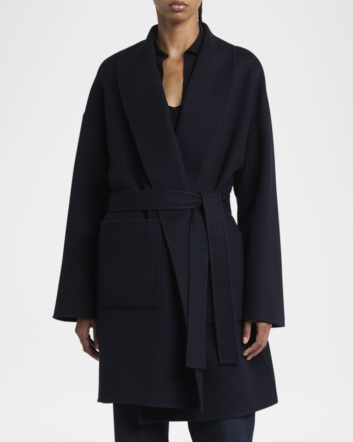 Loro Piana Jed Cashmere Single-Breasted Short Coat