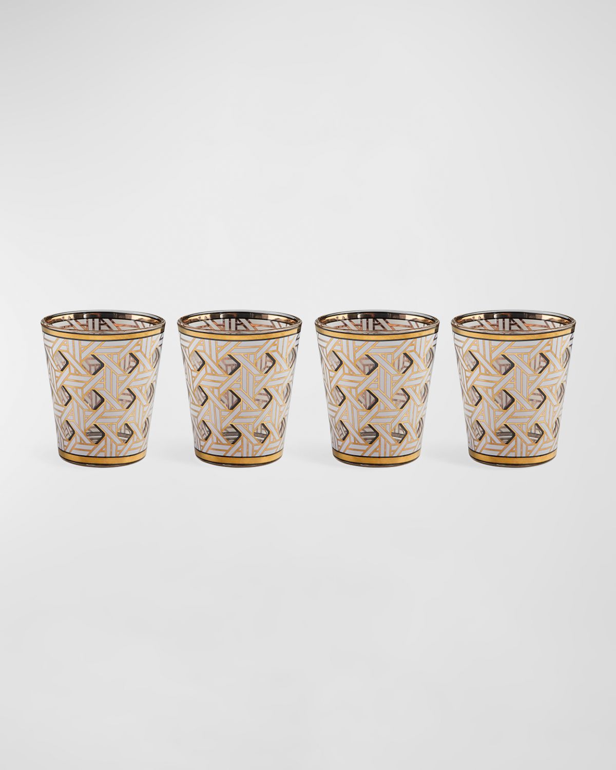 Jonathan Adler Basketweave Glassware, Set Of 4
