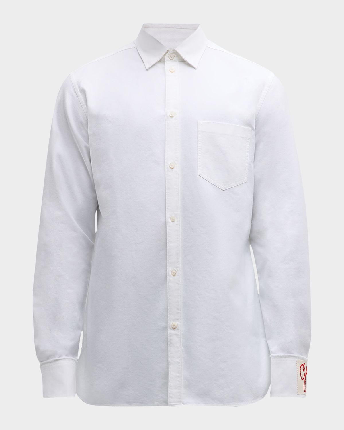 Golden Goose Men 's Compact Oxford Logo Sport Shirt