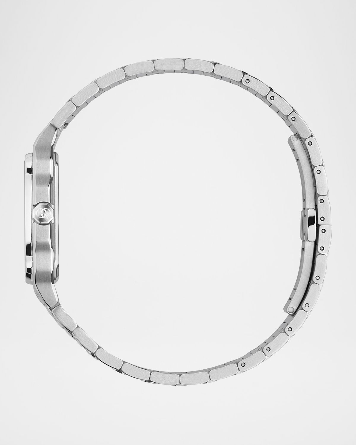 Gucci Stainless Steel G-Flat 30mm Bracelet Watch with Black Dial