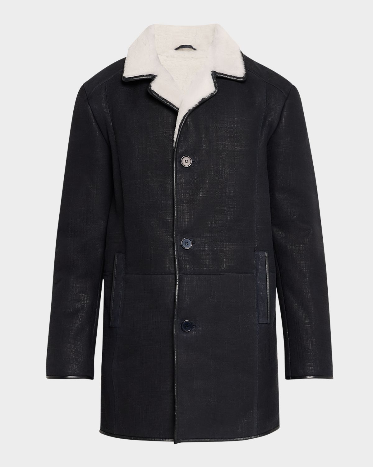 Gorski Men 's Merino Shearling Lamb Stroller Coat