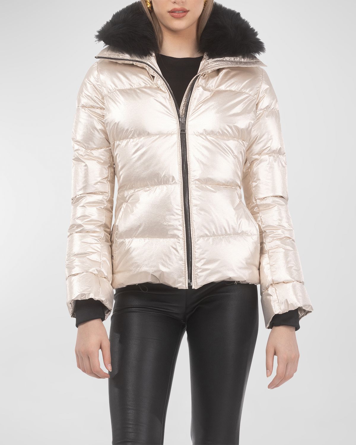Gorski Apres-Ski Jacket With Detachable Toscana Lamb Shearling Collar