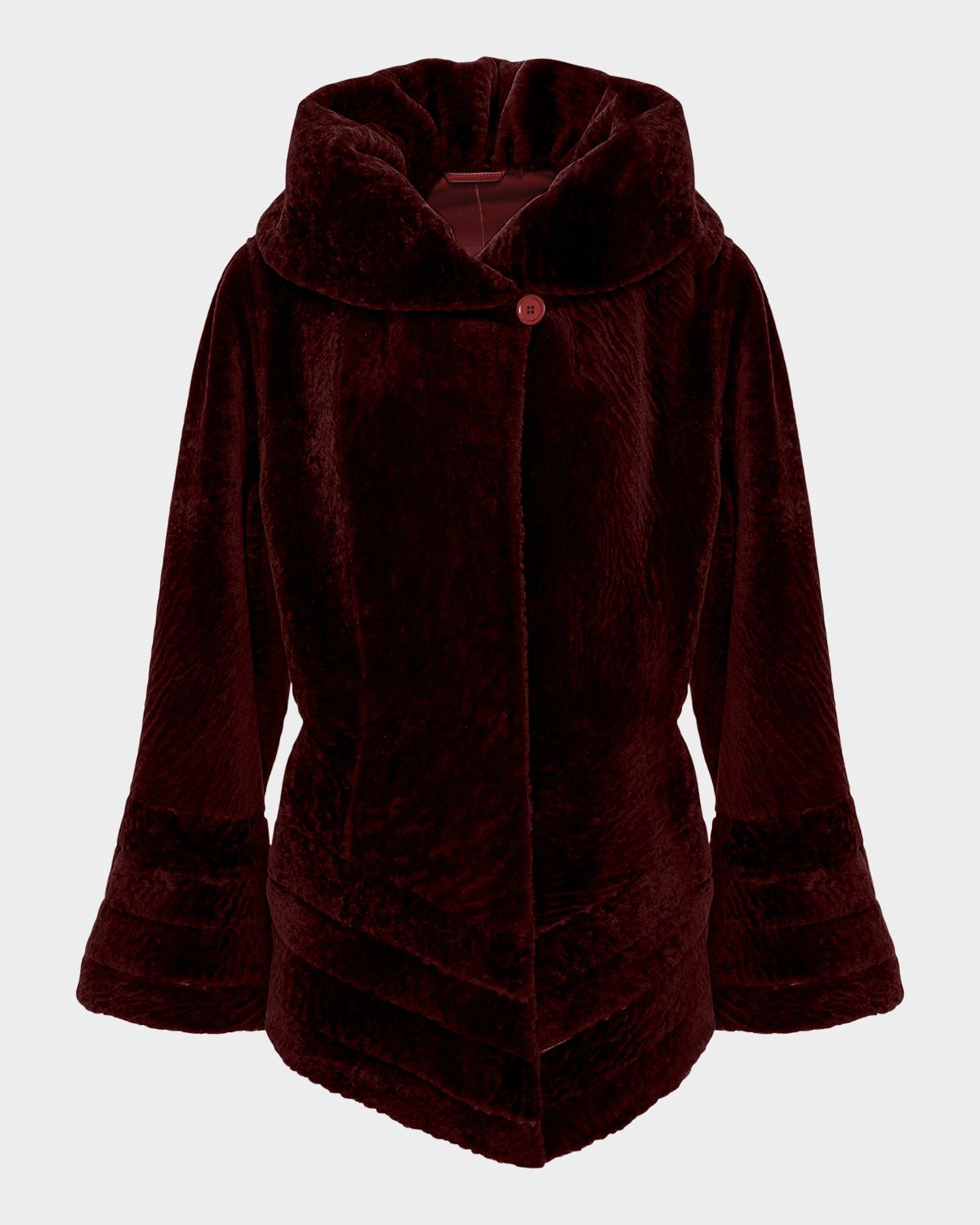 Gorski Reversible Textured Lamb Shearling Jacket