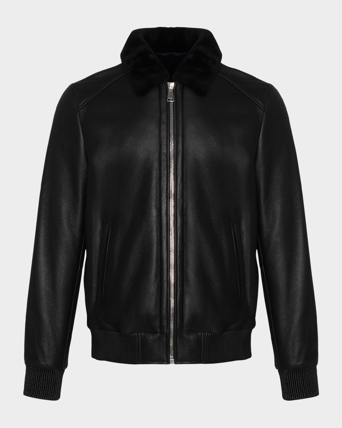 Gorski Men 's Lamb Shearling Bomber Jacket | Thumbnail 7